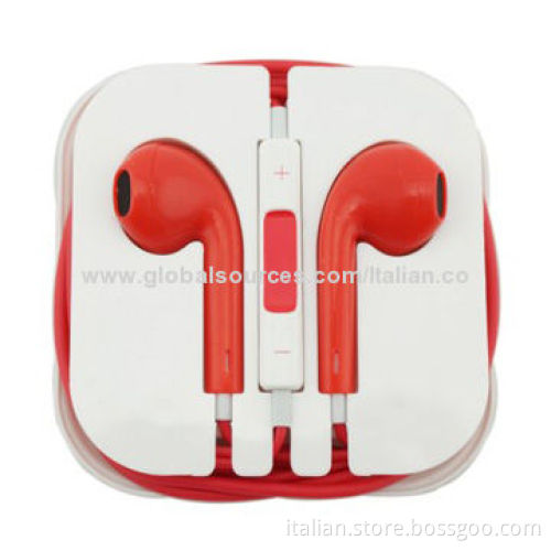 Colorful earphones for iPhone5 with crystal boxNew